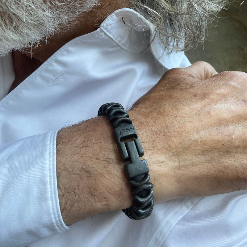 Josh Black Alloy Bracelet 03560VB/NCLR/LME-zoom-