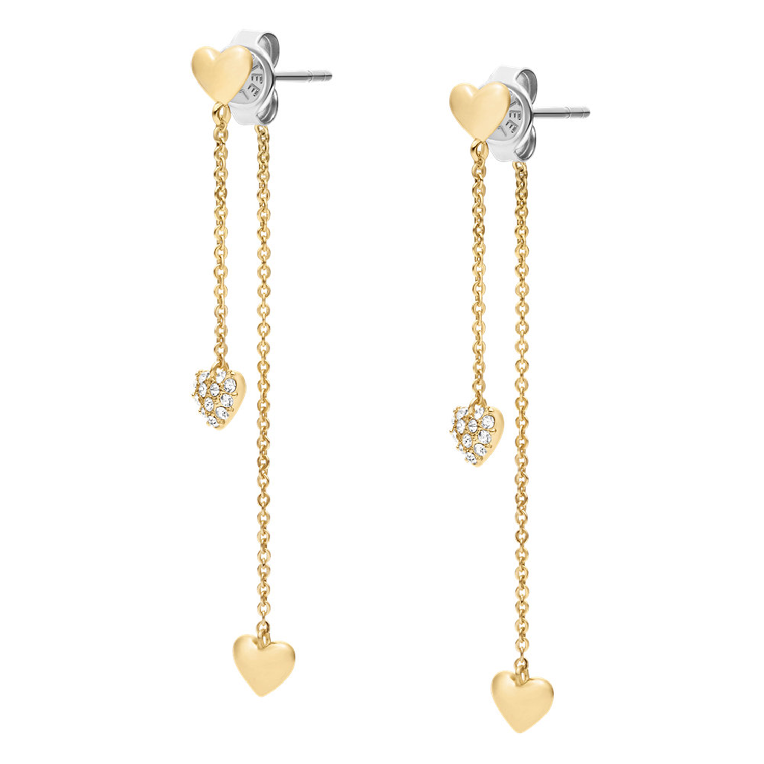 Fossil Sutton Brass Women's Earrings JA7300710