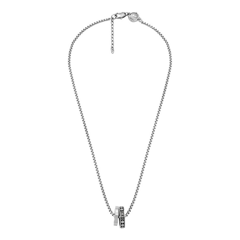 Diesel Double Pendant Stainless Steel Necklace DX1168040-zoom-
