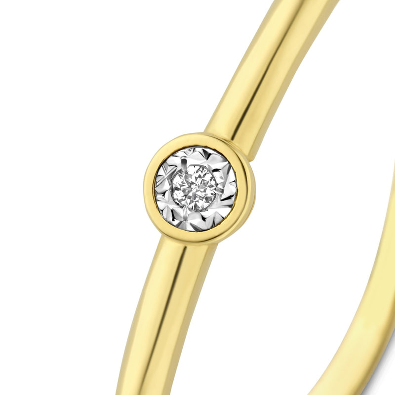 Isabel Bernard De La Paix Inaya 14 Karaat Gouden Ring | Diamant 0.01 ct | IBD330027-60-zoom-