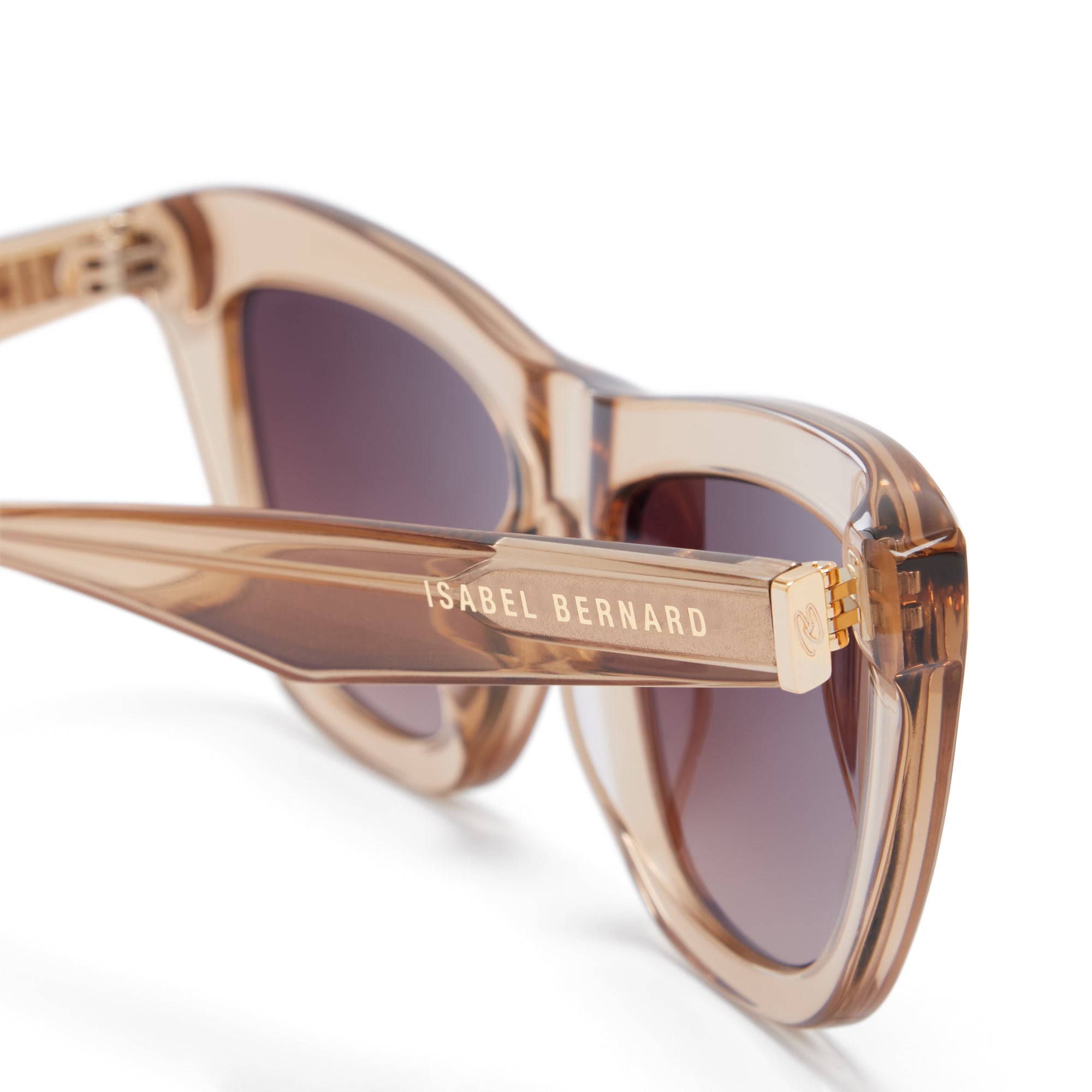 Isabel Bernard La Villette Roselin Transparant Beige Cat Eye Zonnebril IB400006-02-14
