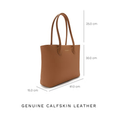 Isabel Bernard Honoré Lysanne Camel Calfskin Shopper IB25026