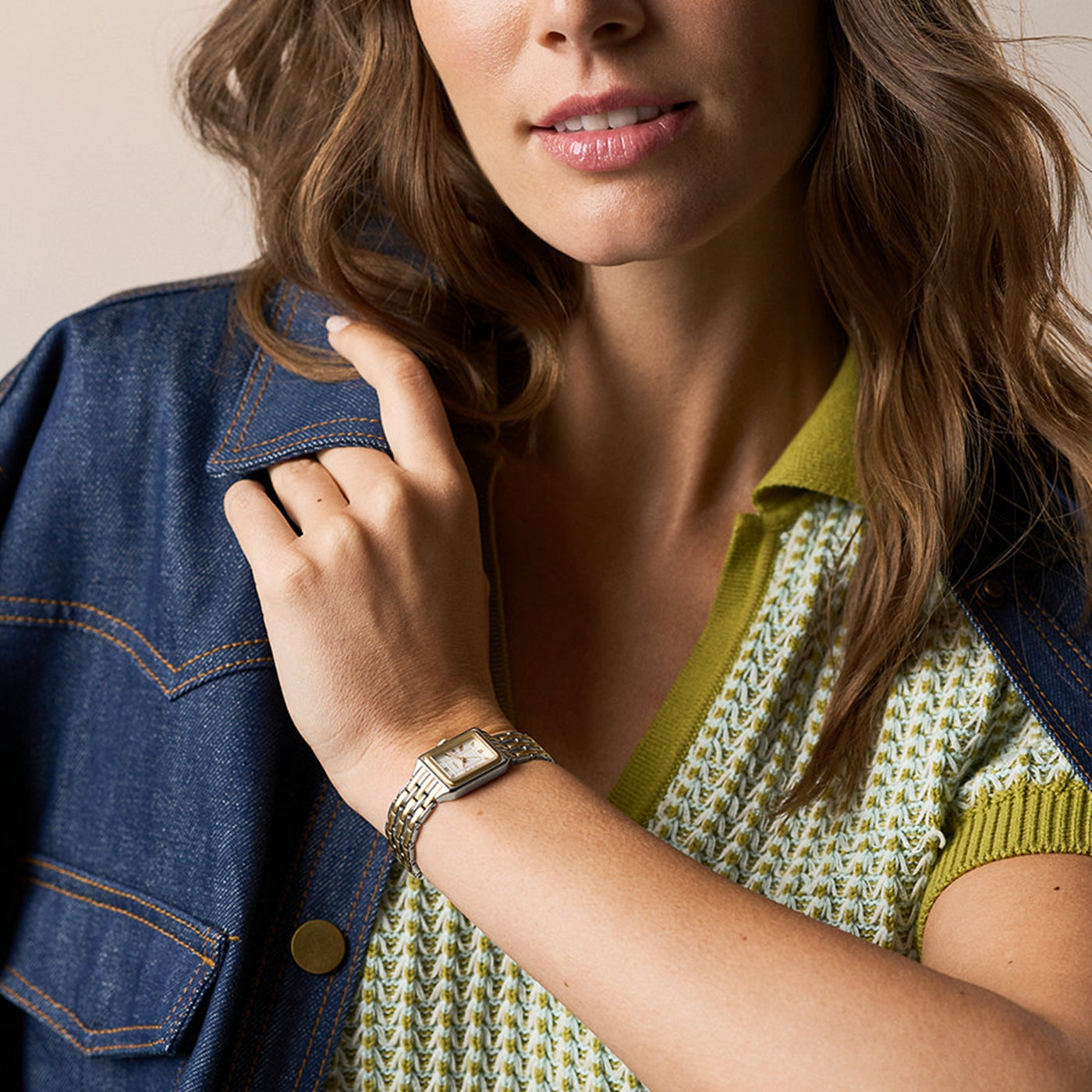 Fossil Raquel Mini Rectangular White Dial Watch ES5468