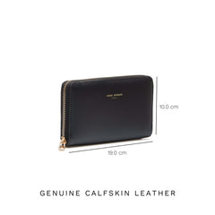 Isabel Bernard Honoré Léa Black Zip Wallet IB23001