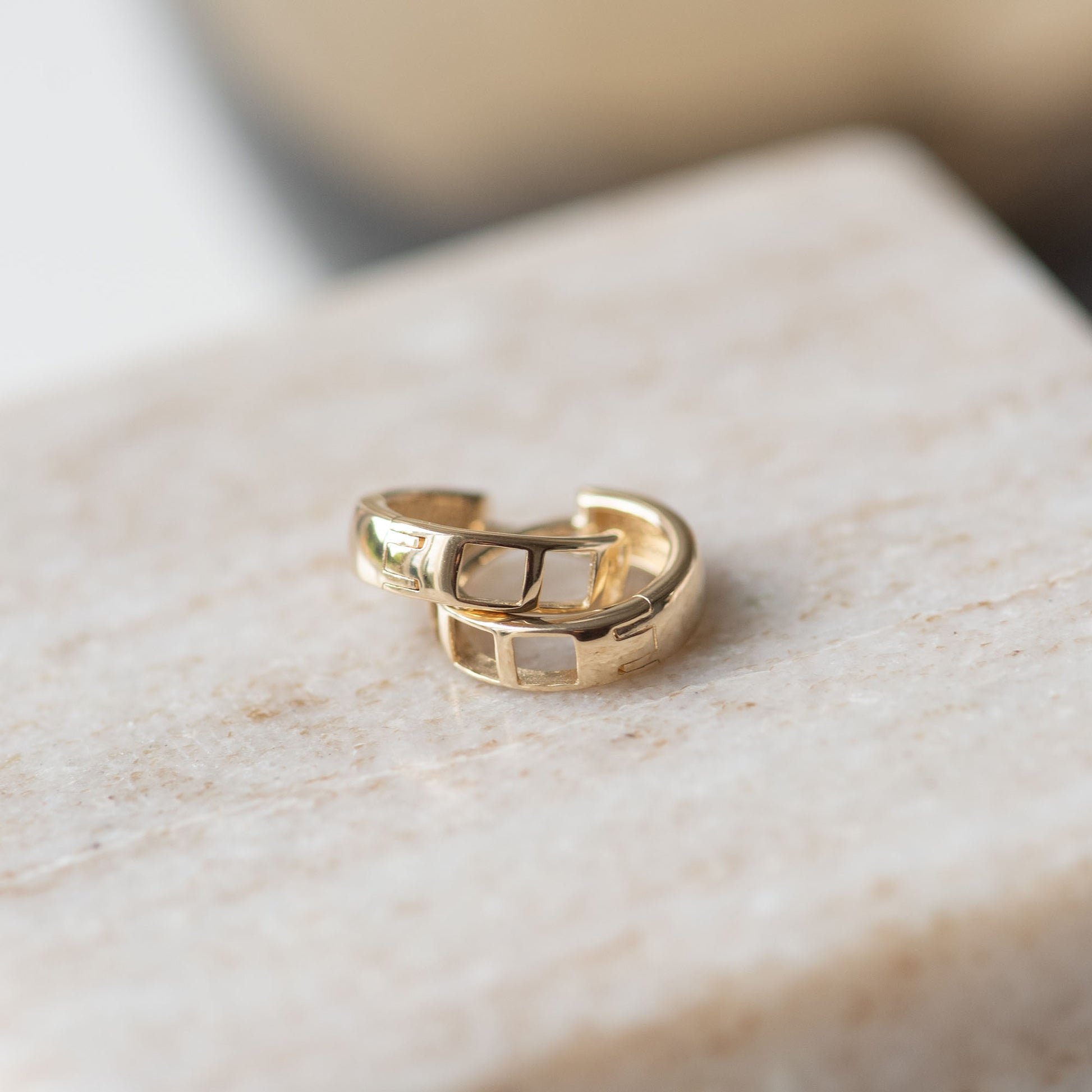 Isabel Bernard Rivoli Morgane 14 Carat Golden Hoop Earrings IB360141