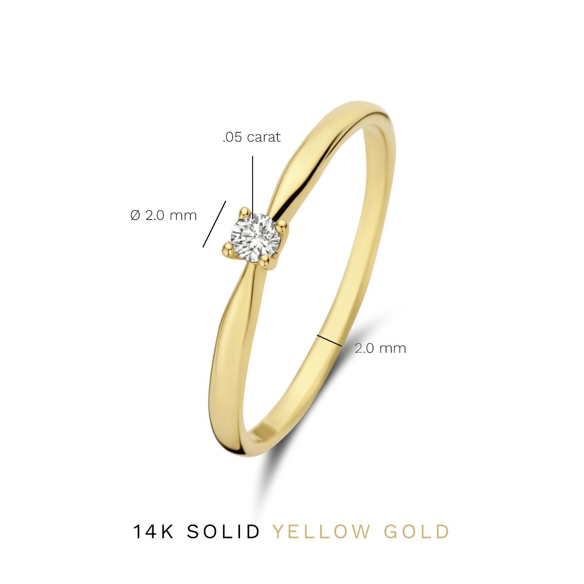 Isabel Bernard De la Paix Céline 14 Carat Gold Ring | diamond 0.05 ct | IBD330001-48