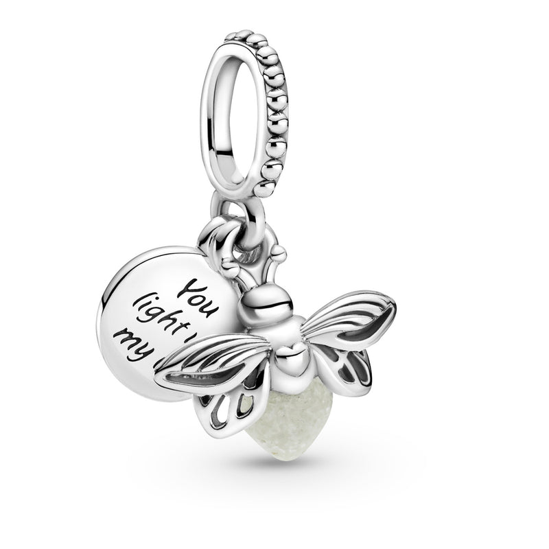 Pandora Moments 925 Sterling Silver Glow-in-the-dark Firefly Charm 799352C01-zoom-