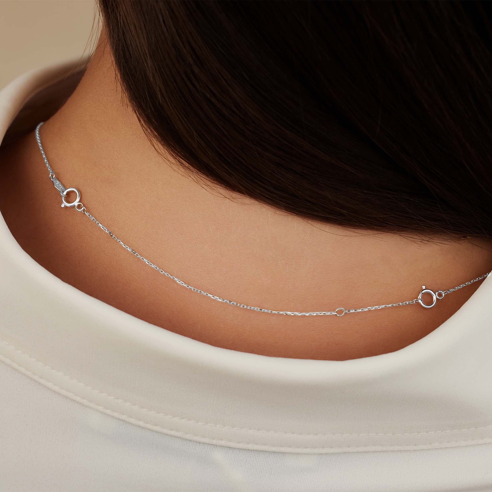 Isabel Bernard Saint Germain Nicole 14 Carat Whitegold Necklace Verlengstuk IB340129