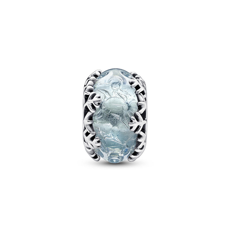 Pandora Moments 925 Sterling Silver Winter Blue Snowflake Murano Charm 792377C00-zoom-