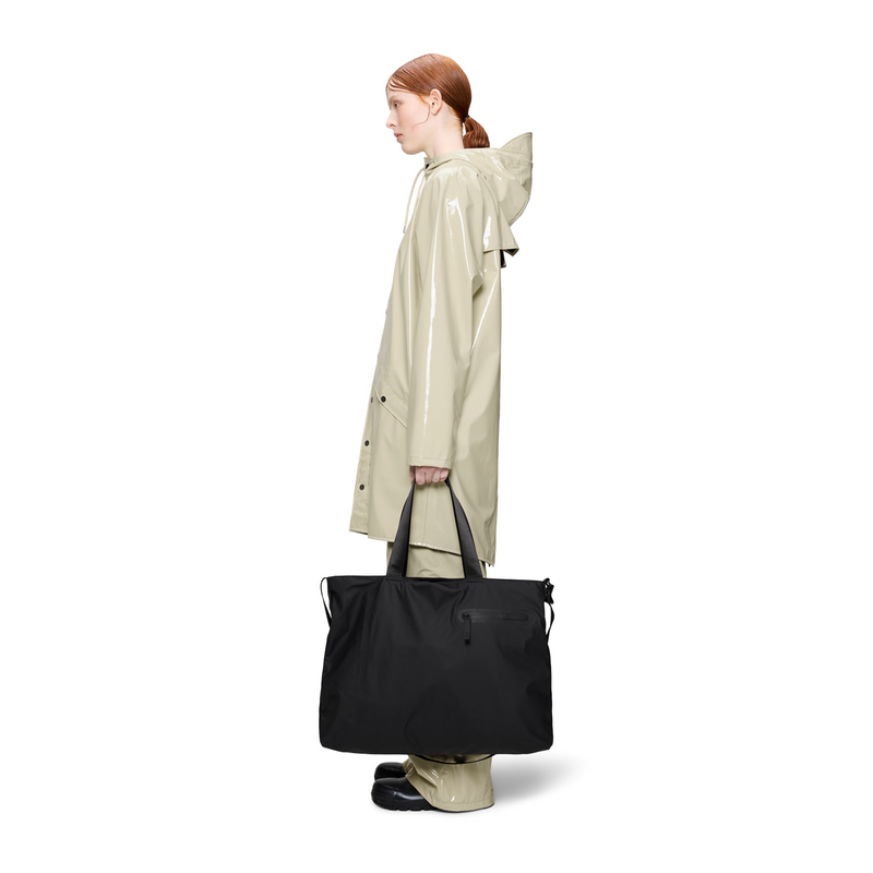 Rains Black Dash Messenger Tote Bag R16430-01-zoom-