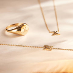 Isabel Bernard Le Marais Rachel 14 Carat Golden Initial Bracelet IB320101-A (Letter A)