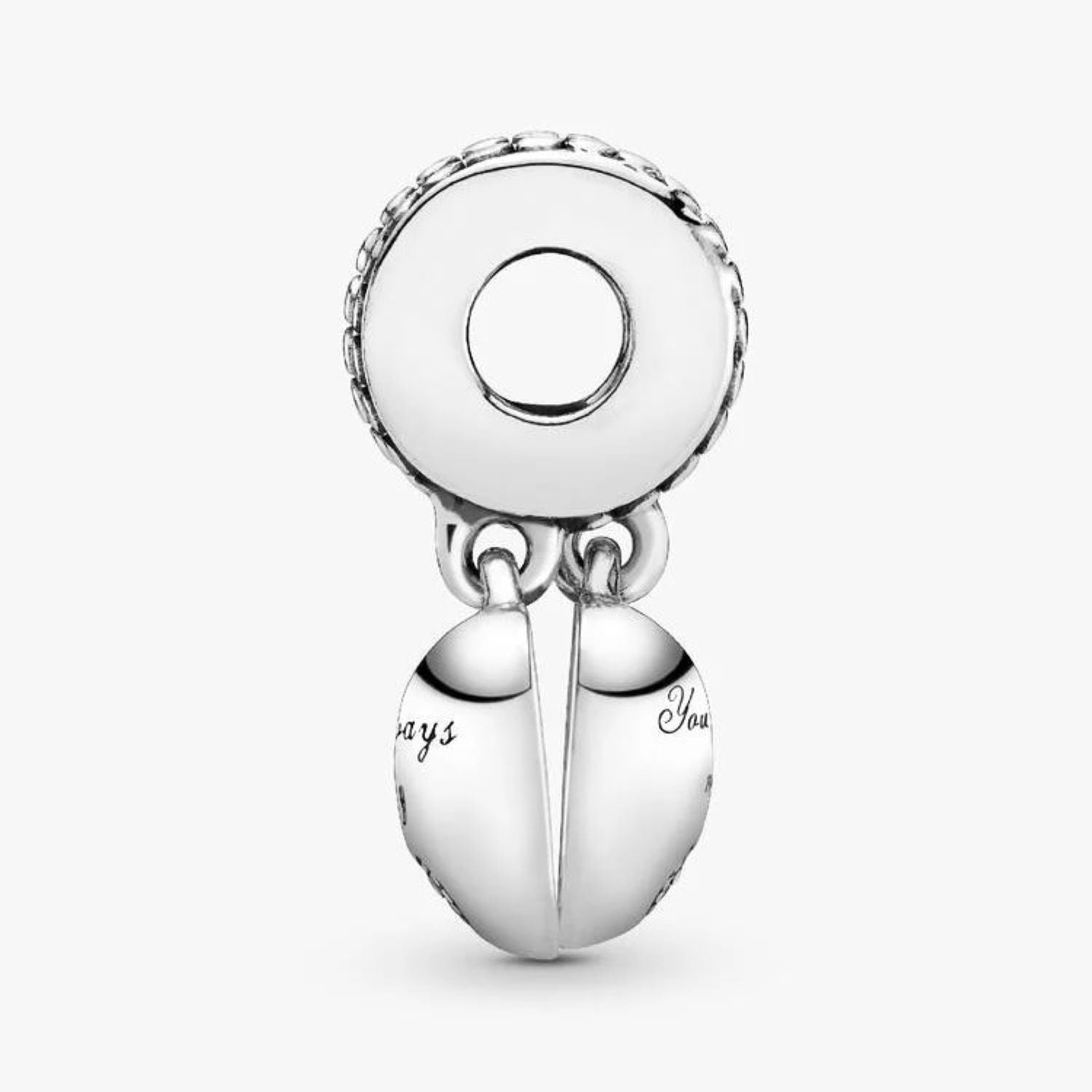 Pandora Moments 925 Sterling Silver Mother & Daughter Hearts Dangle Charm 792072EN40