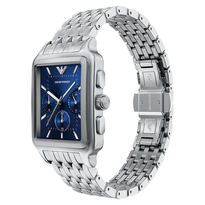 Emporio Armani Rectangular Blue Dial Watch AR11750-zoom-