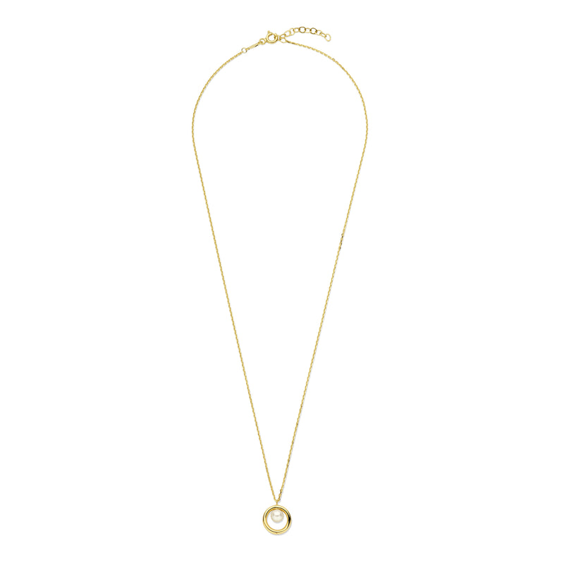 Beloro Jewels Monte Napoleone Perla 9 Karaat Ketting BO340026-zoom-