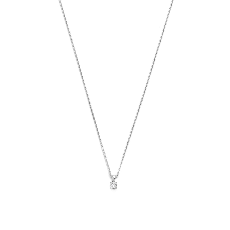 Isabel Bernard De la Paix Celesse 14 karaat witgouden collier | diamant 0.07 ct | IBD350005-zoom-