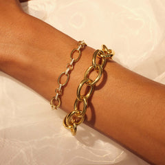 Parte Di Me Bibbiena Poppi Adriane 925 Sterling Silver Gold Plated Link Bracelet PDM32132