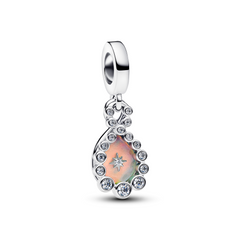 Pandora Moments 925 Sterling Silver Opalescent Infinity Double Dangle Charm 794251C01