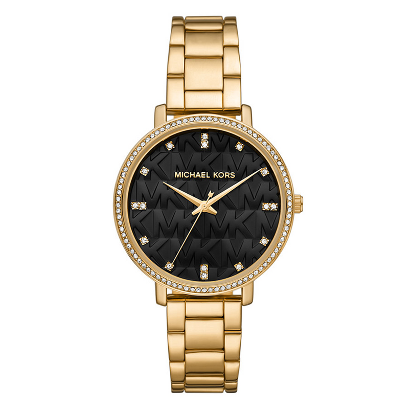 Michael Kors Pyper Gold and Black Women's Watch MK4593-zoom-