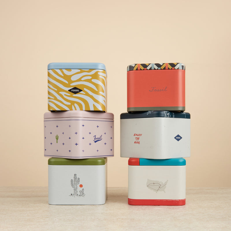 Fossil Rosegold coloured Vintage Glitz Bracelet JF01739791 (Length: 17.78 - 20.32 cm)-zoom-