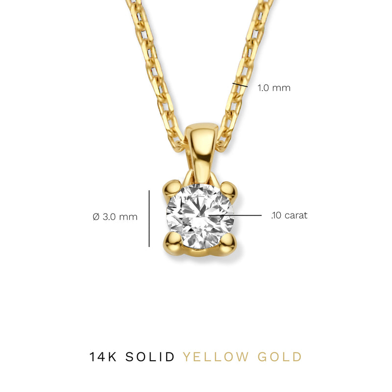 Isabel Bernard De la Paix Christine 14 karaat gouden collier | diamant 0.10 ct | IBD350003-zoom-