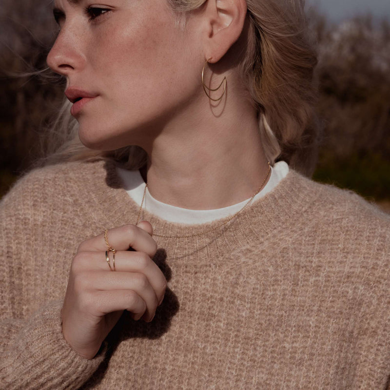 Violet Hamden Sisterhood Lunar 925 Sterling Zilveren Gold Plated Ring gedraaid VH13030G-50-zoom-