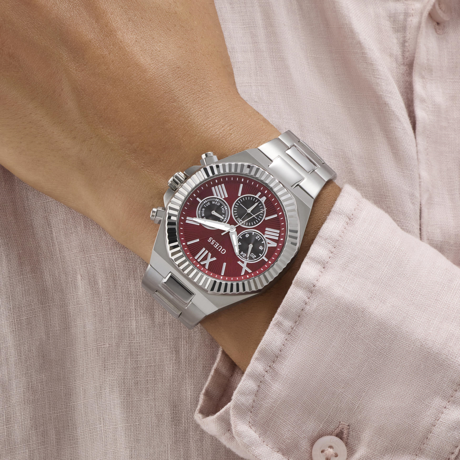 Guess Equity Bordeaux Men's Watch GW0703G7