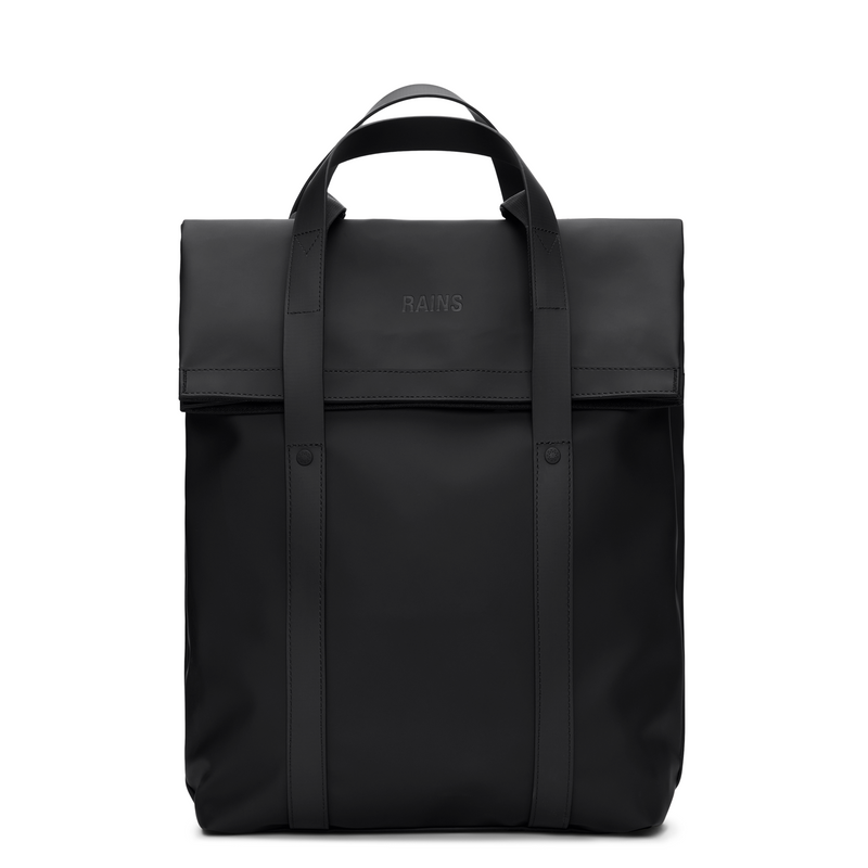 Rains Black 2 Way Tote Backpack R12940-01-zoom-