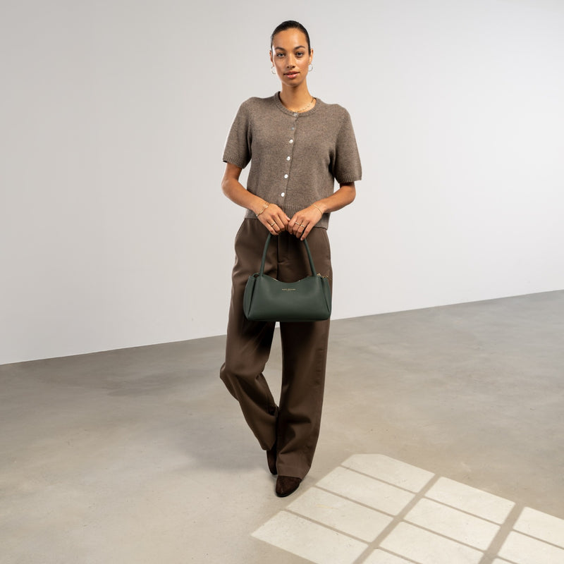 Isabel Bernard Honoré Eve Donkergroene Handtas Van Kalfsleer IB21133-061-zoom-