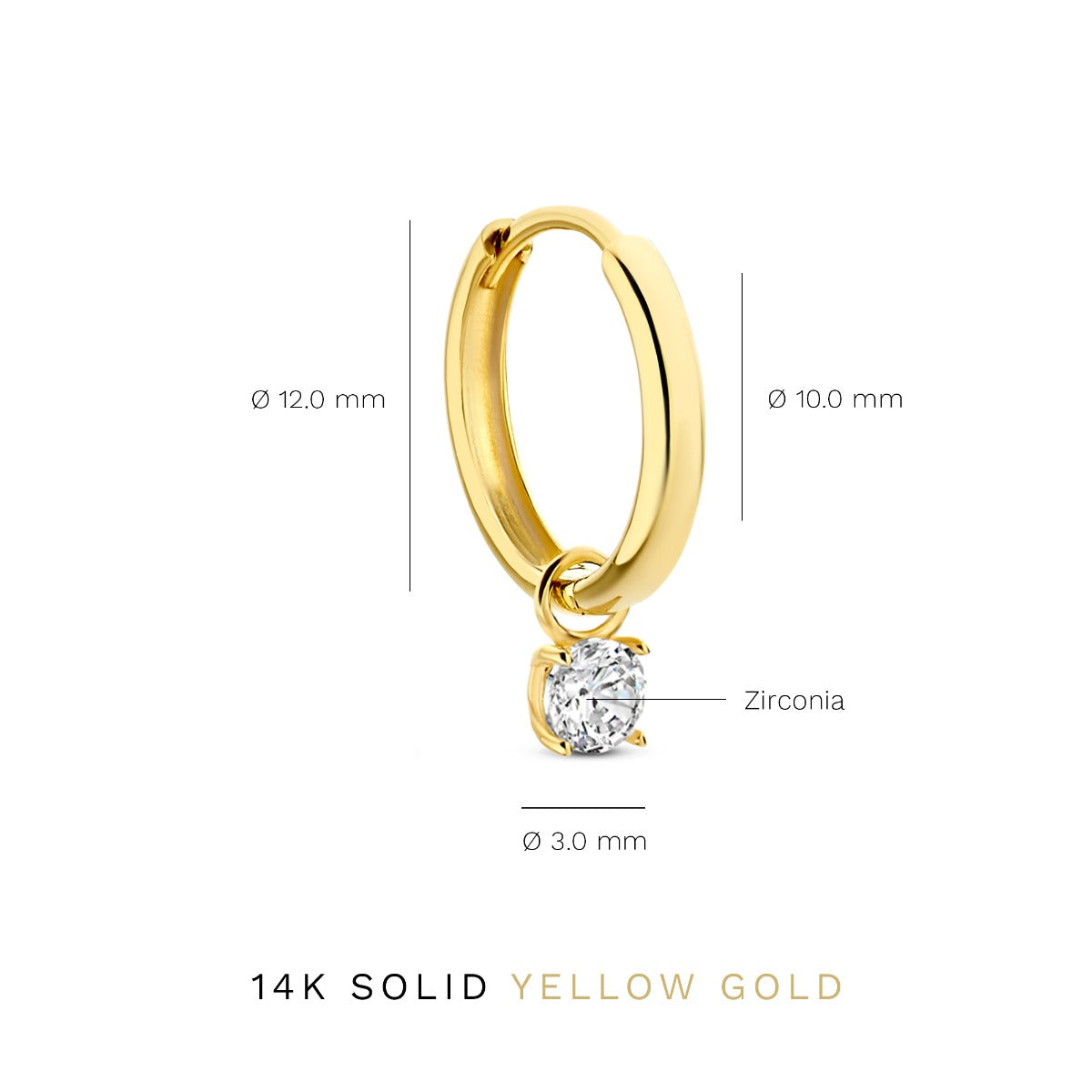 Isabel Bernard Le Marais Ophélie 14 Carat Golden Hoop Earrings IB360157