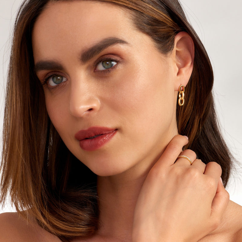 Parte Di Me Bibbiena Poppi Clara 925 Sterling Zilveren Gold Plated Oorhangers PDM36192-zoom-