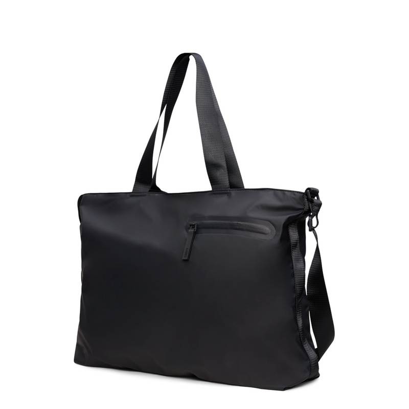 Rains Black Dash Messenger Tote Bag R16430-01-zoom-