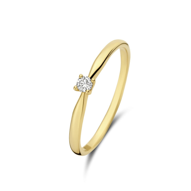 Isabel Bernard De la Paix Céline 14 karaat gouden ring | diamant 0.05 ct | IBD330001-48-zoom-
