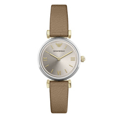 Emporio Armani Round Gold Dial Watch AR11770