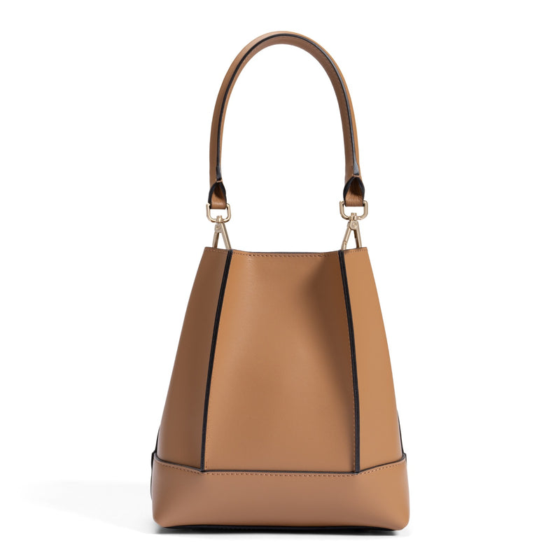 Isabel Bernard Femme Forte Minette Camel Kalfsleren Handtas IB21114-334-zoom-