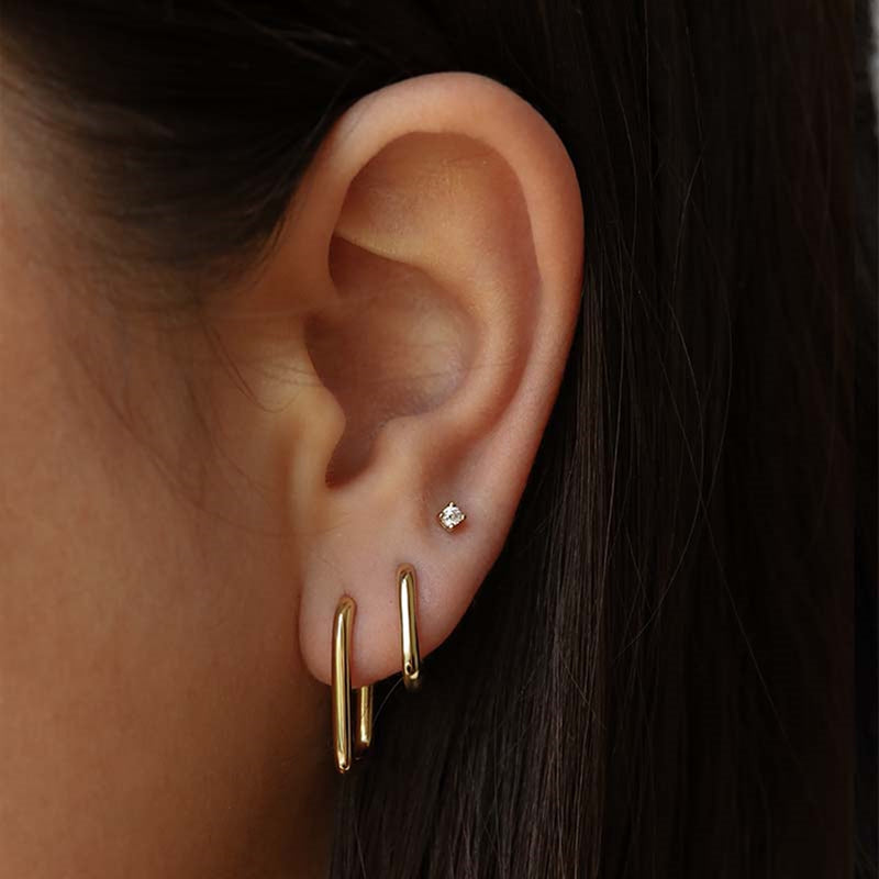 Karma 925 Sterling Silver Gold-coloured Sun Kissed Earparty EPV06GP-zoom-