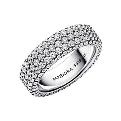 Pandora Timeless 925 Sterling Silver Pavé Triple-row Ring 192634C01-58