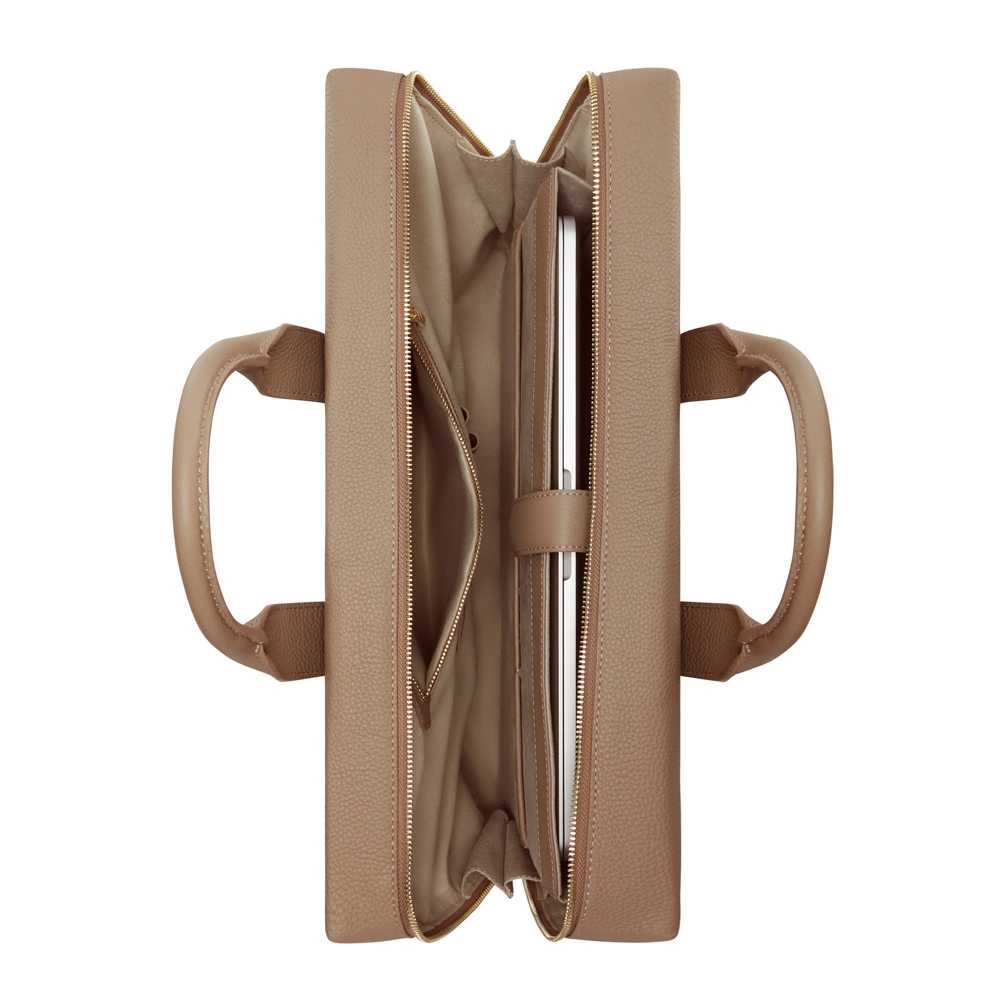 Isabel Bernard Honoré Anique Taupe Calfskin Handbag IB25070