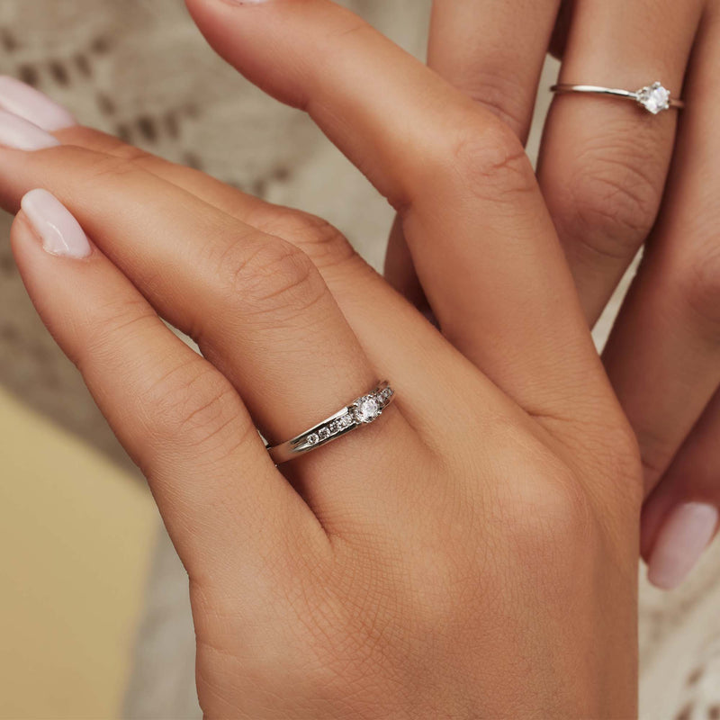 Isabel Bernard Saint Germain Estee 14 Karaat Witgouden Ring IB330073-50 (Maat: 50)-zoom-