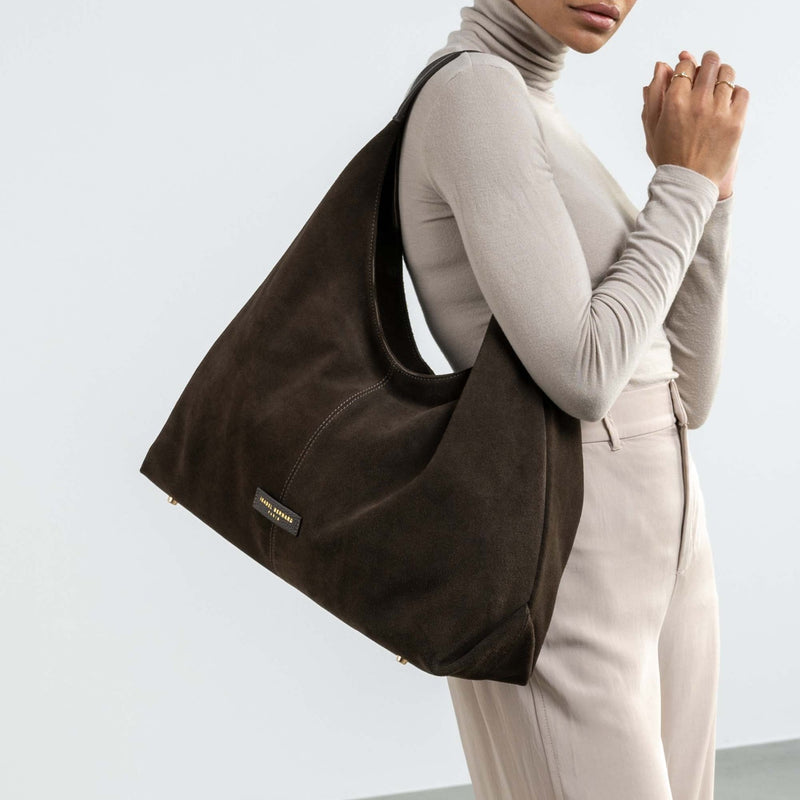 Isabel Bernard Honoré Grace donker bruine suède schoudertas IB25093-131-zoom-