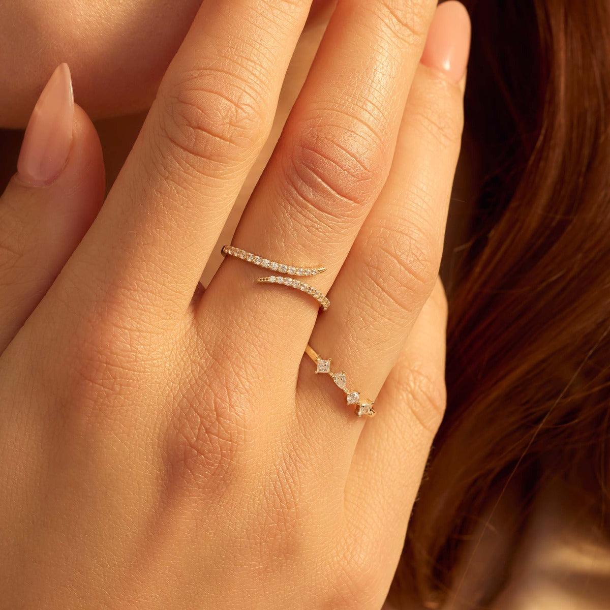 Beloro Jewels Monte Napoleone Stella 9 karat gold ring with zirconia BO330031-50