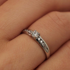 Isabel Bernard Saint Germain Estee 14 Carat Whitegold Ring IB330073-50 (size: 50)