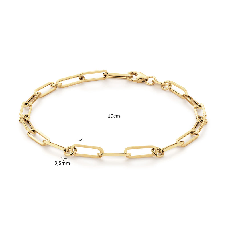 Jackie Gold Pirouette 14 Karaats Gouden Boxlink Armband 585 JKB25.503-zoom-