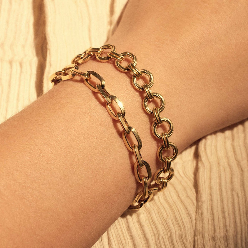 Parte Di Me Bibbiena Poppi Viva 925 Sterling Zilveren Gold Plated Schakelarmband PDM32134-zoom-