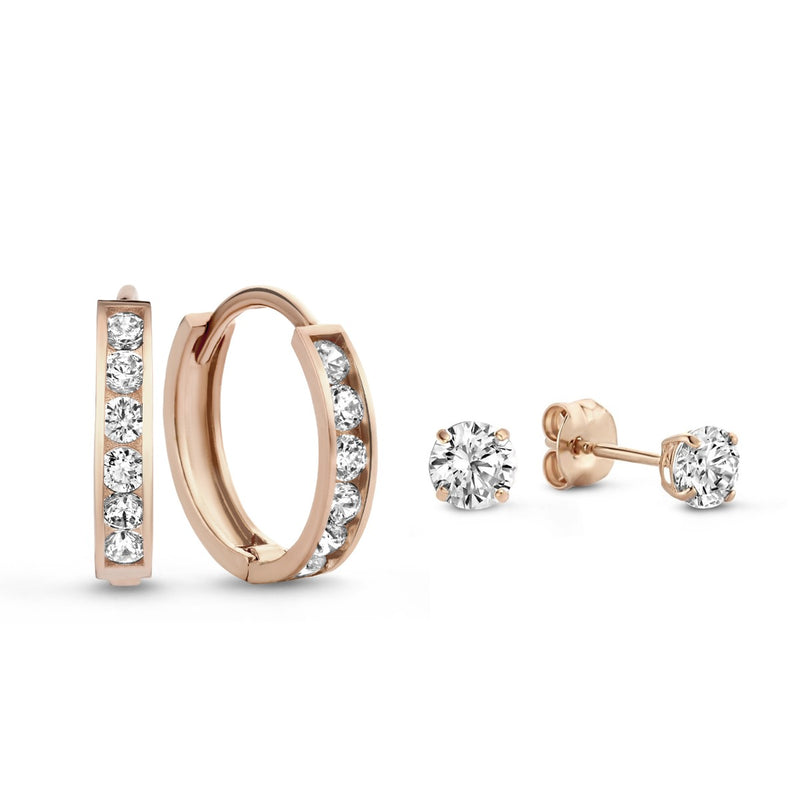 Isabel Bernard Cadeau d'Isabel 14 Carat Rosegold Earparty giftset IB90055-zoom-