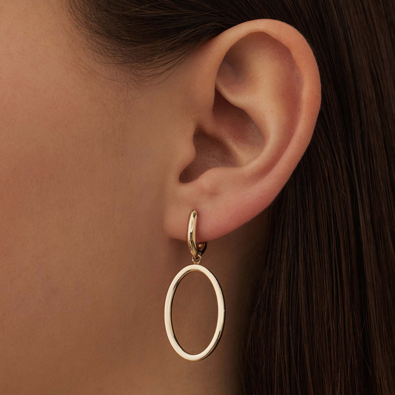 Isabel Bernard Aidee Annette 14 Karaat Gouden Schakel Oorhangers IB360236-zoom-