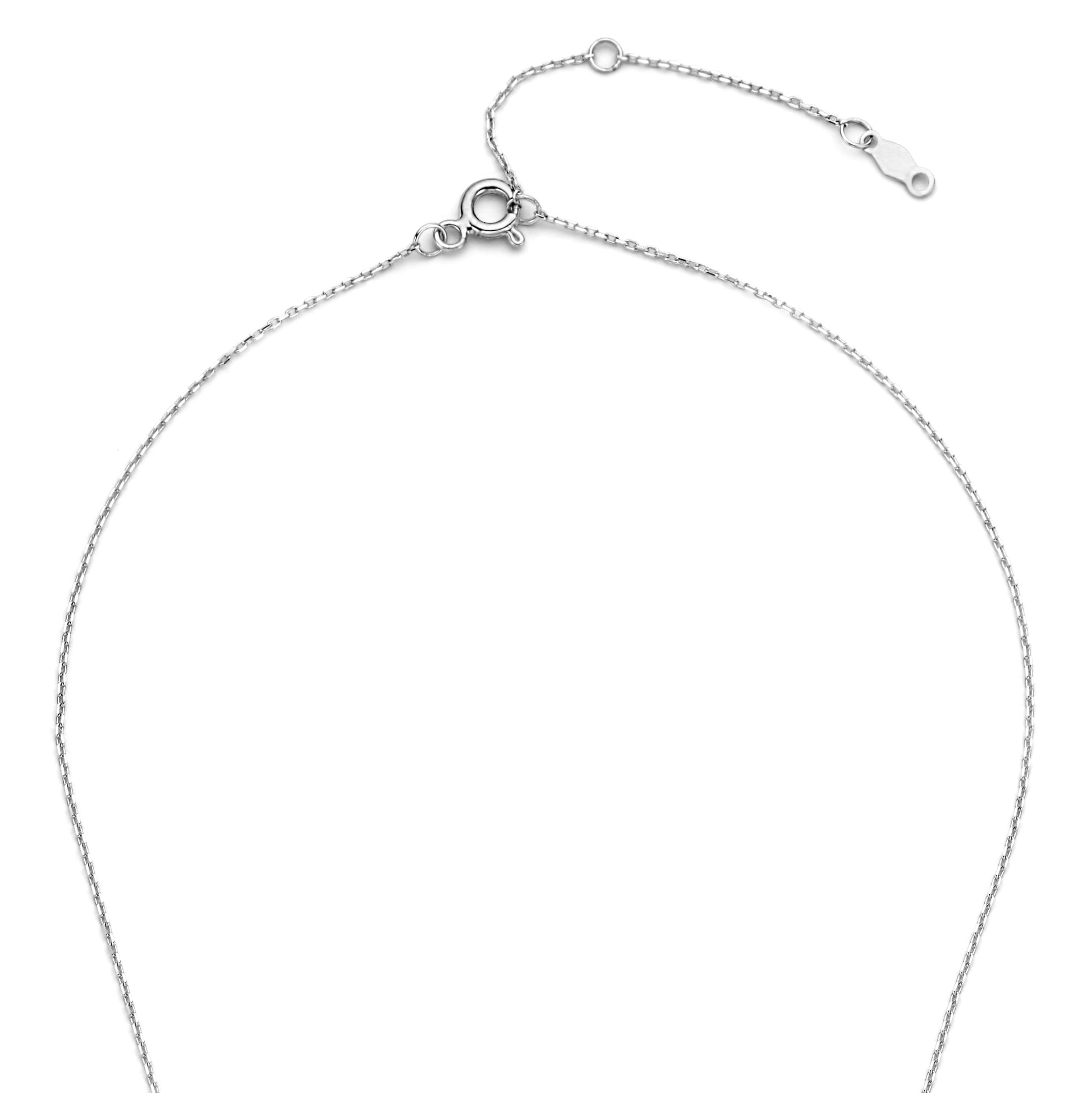 Isabel Bernard De la Paix Hanaé 14 Carat Whitegold Necklace | diamond 0.14 ct | IBD350010