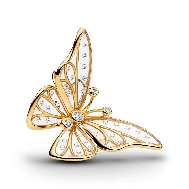 Pandora Moments Gold Plated Zirconia Oversized Butterfly Openwork Charm 764487C01-zoom-