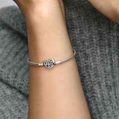 Pandora Moments 925 Sterling Silver Snake Chain Bracelet 598827C01-18 (Length: 18.00 cm)