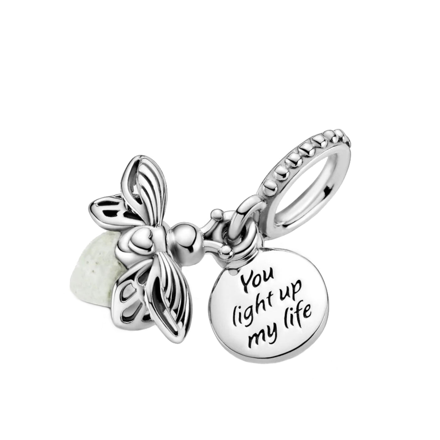 Pandora Moments 925 Sterling Silver Glow-in-the-dark Firefly Charm 799352C01
