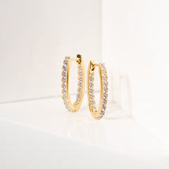 Sif Jakobs Ellisse 18 karat gold plated Earrings SJ-E2312-CZ-YG